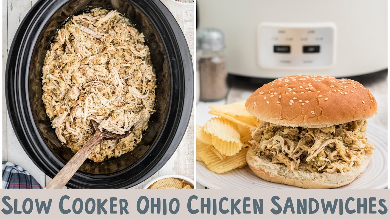 🍗 Slow Cooker Ohio Chicken Sandwiches – Comfort Food Classic 🍞