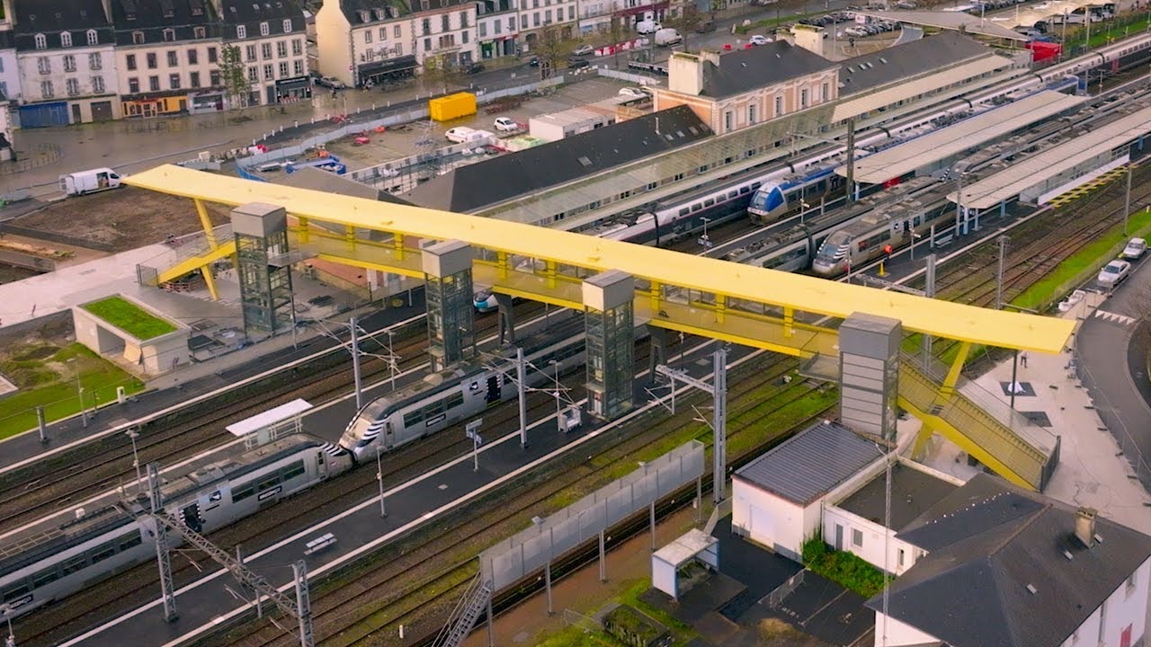 Découvrez la grande passerelle de la gare de Quimper