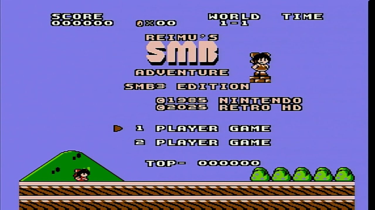 Reimu's SMB Adventure SMB3 Edition (NES Hack) Gameplay