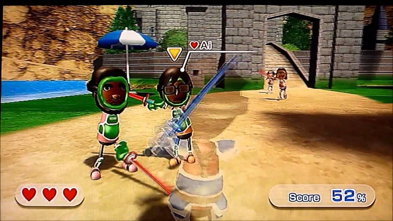 Wii Sports Resort - Swordplay Showdown ALL LEVELS