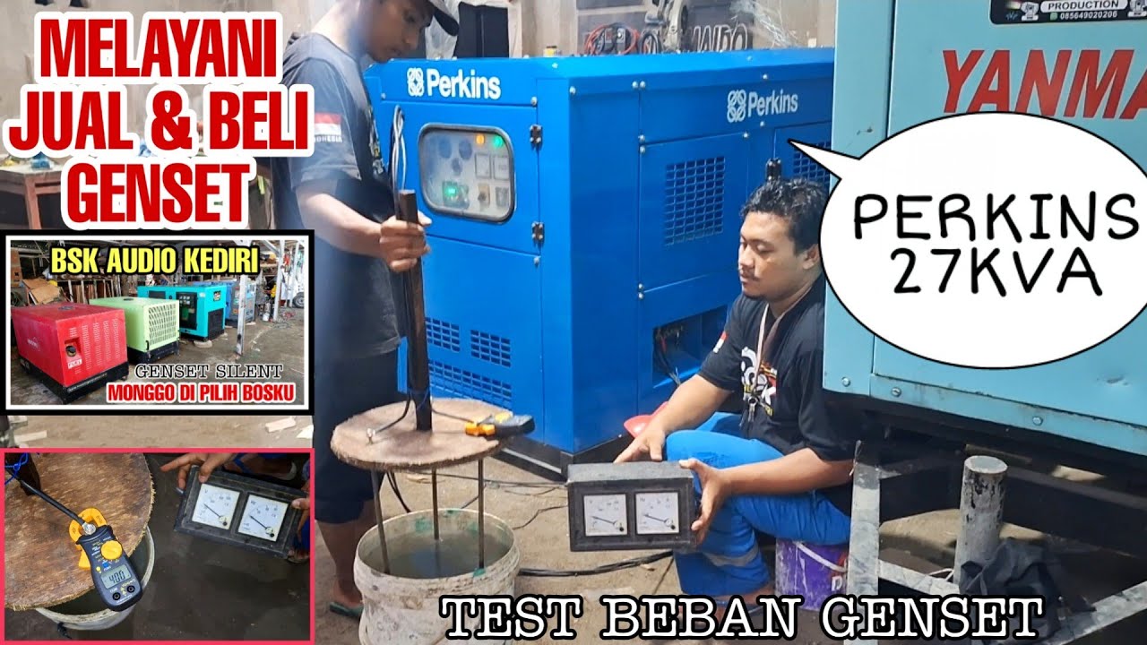 UJI TEST BEBAN GENSET PERKINS 27KVA // HASILNYA....