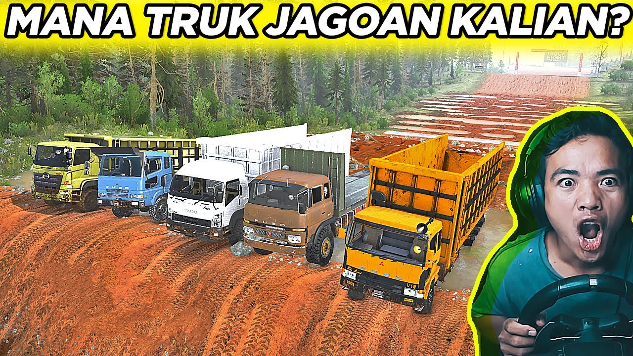 CHALLENGE TRUK GIGA GAWIR SUPER GREAT THE GREAT vs HINO 500! SIAPA YANG PALING TANGGUH? | MUDRUNNER