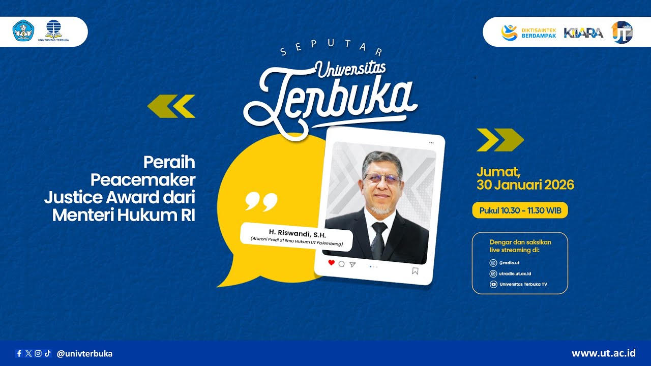Alumni Peraih Peacemaker Justice Award dari Menteri Hukum RI~Seputar Universitas Terbuka