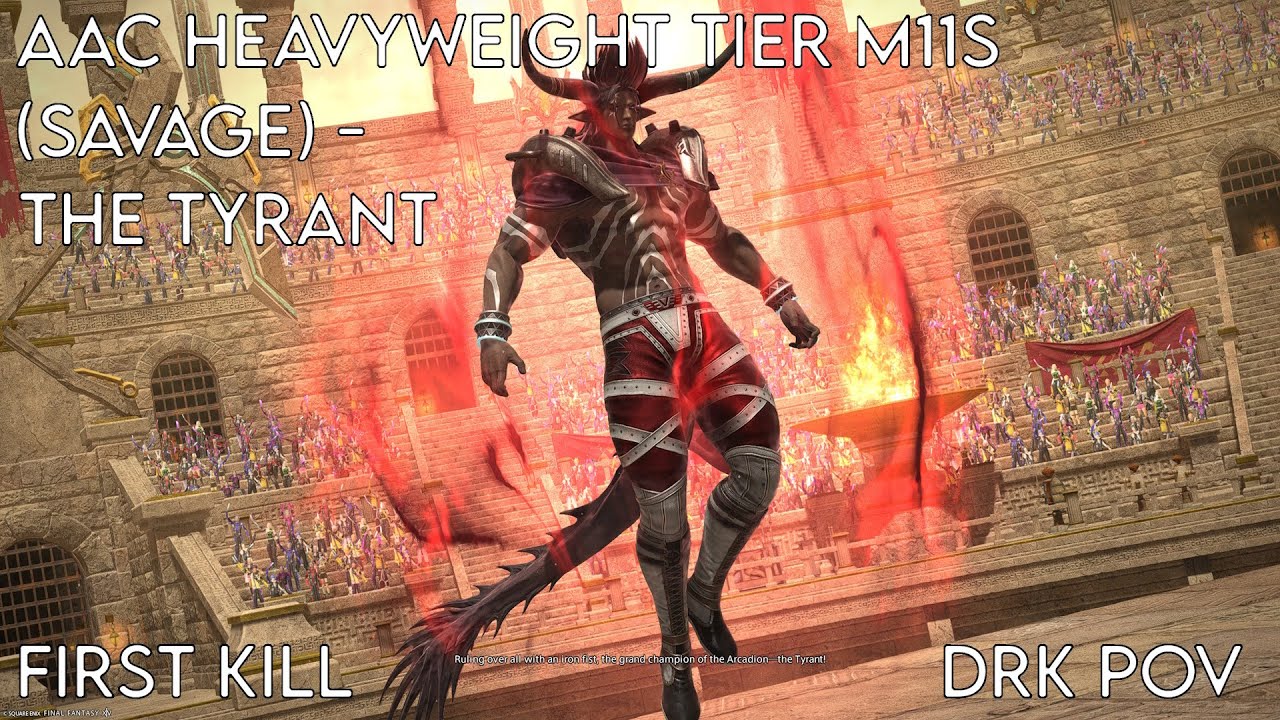FFXIV OST AAC Heavyweight Tier M11S (Savage) - The Tyrant - First Kill | DRK PoV
