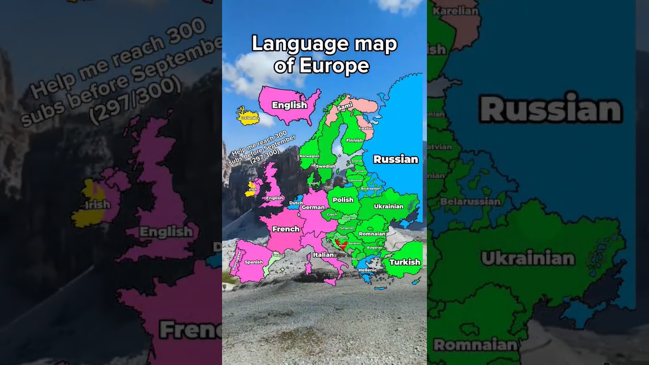 Language map of Europe - #map #mapping #mapper #europe #countries