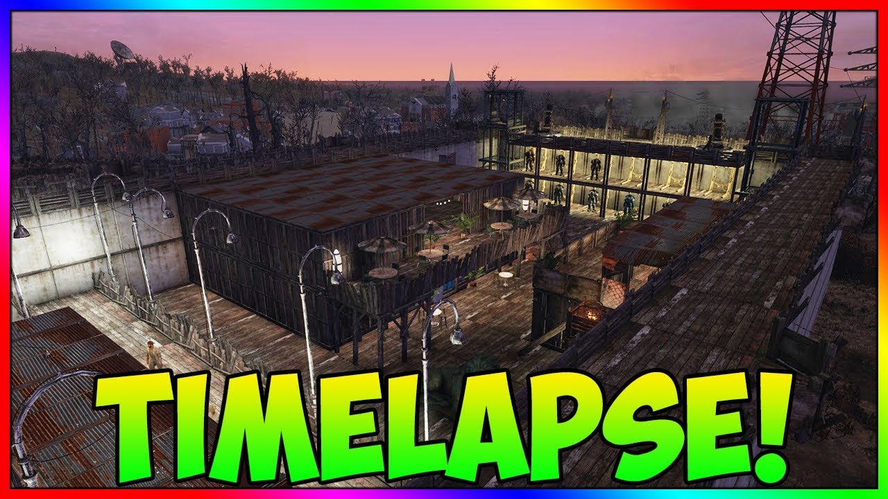 Fallout 4 - Massive Abernathy Farm Settlement Build Timelapse! (With Mods)