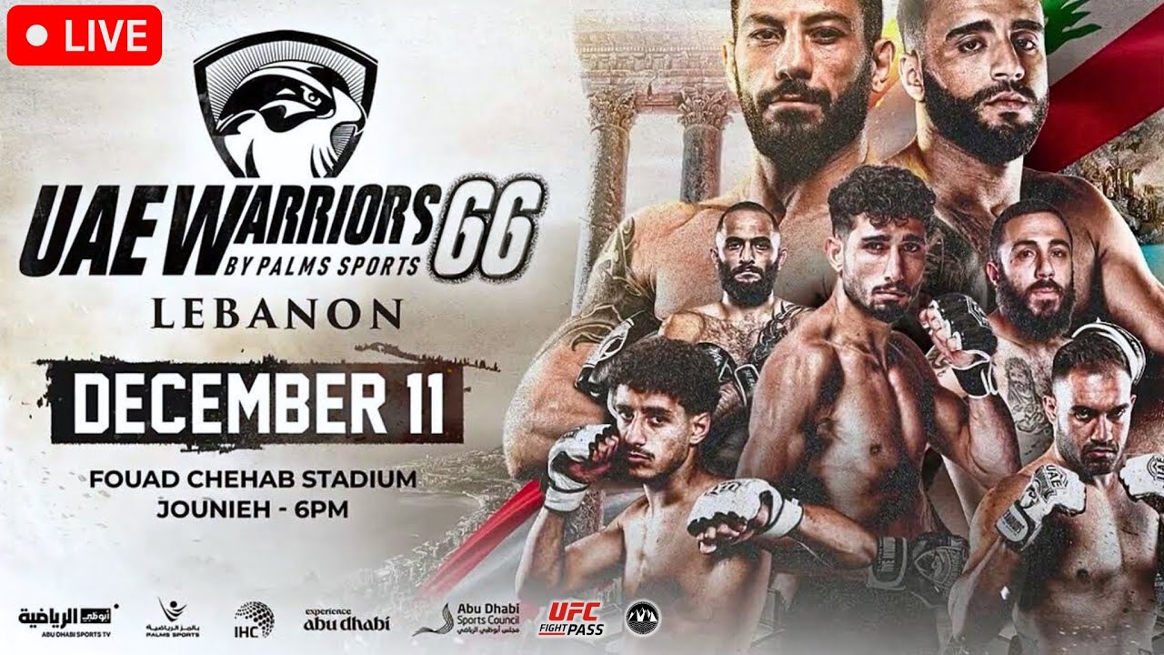 UAE Warriors 66: Eid vs. Jaghdal | LIVE STREAM | MMA FIGHT COMPANION | UFC Fight Pass Lebanon