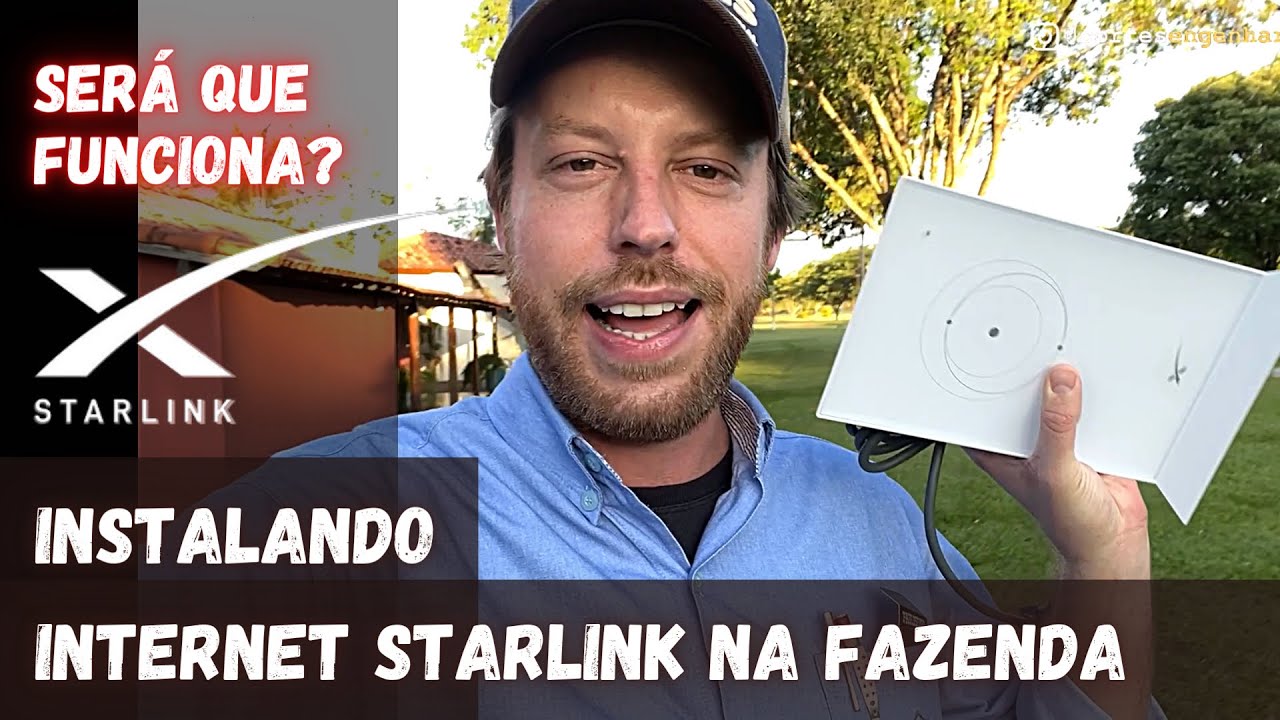 Instalando internet starlink na fazenda