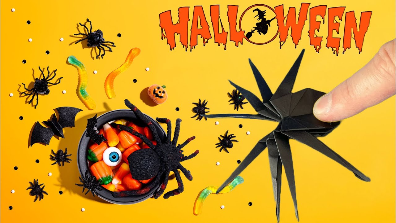 Origami Ragno | Come Fare un Ragno di Carta che Salta | Origami Halloween