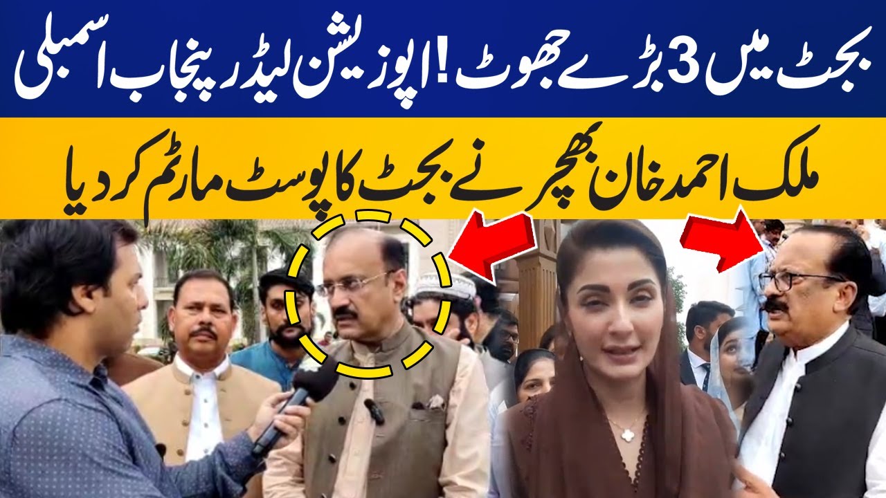Opposition Leader Punjab Assembly Reacts to Budget | Maryam Nawaz | Capital TV