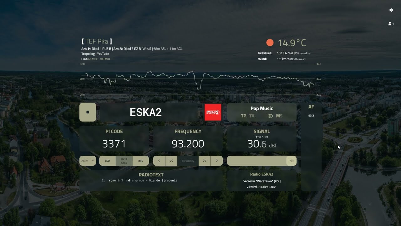 [FM DX] ESKA2 93.2 | PL 2kW/153km *RDS*