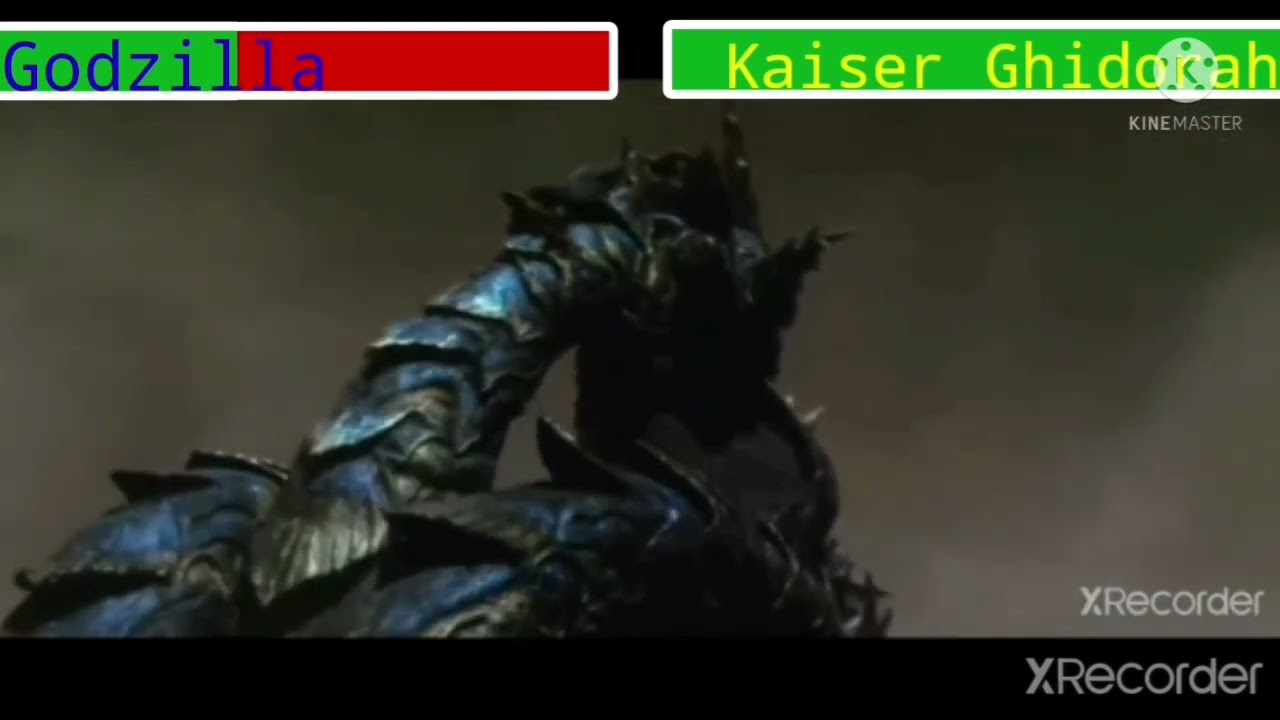 Godzilla Final Wars final battle with healthbars