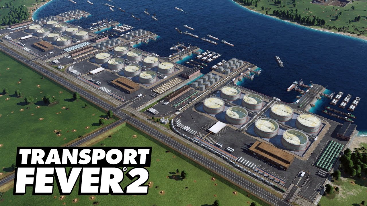 Transport Fever 2 [Modvorstellung] Ölladeterminal mit Tanklager und großem Hafen