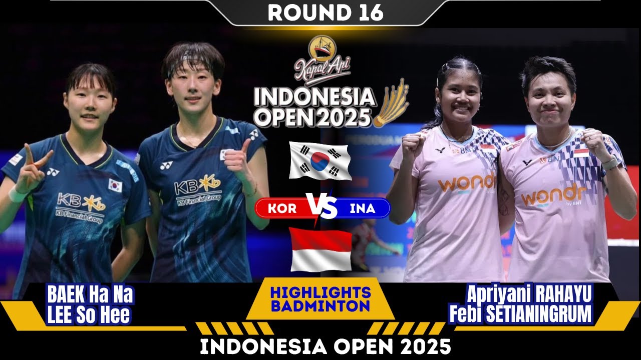 Baek / Lee (백하나 이소희) vs Apriyani/Febi (INA) | KAIO 2025 Badminton