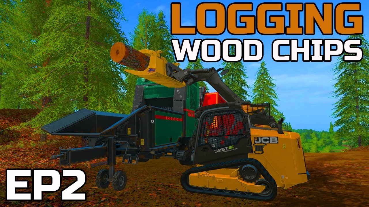 FARMING SIMULATOR 2017 | LOGGING | HAULING WOOD CHIPS AWAY | JCB