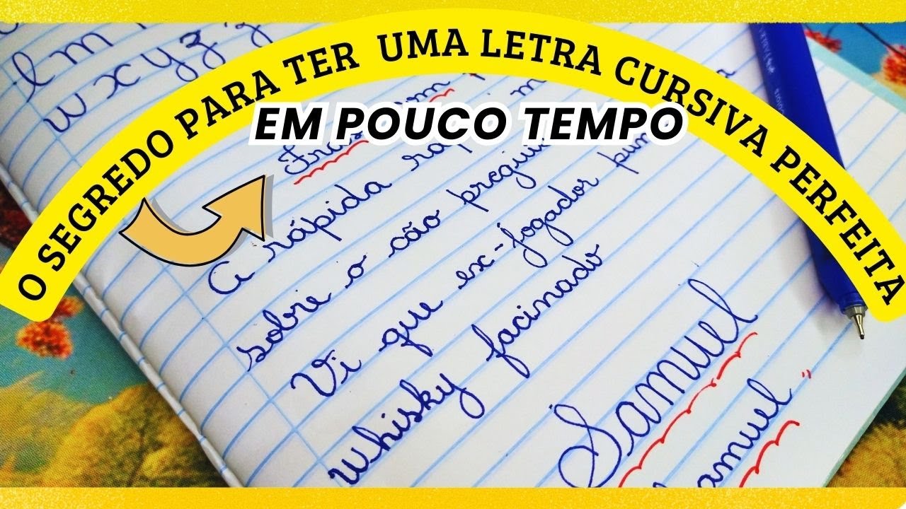 Como ter uma LETRA CURSIVA Perfeita em POUCO TEMPO