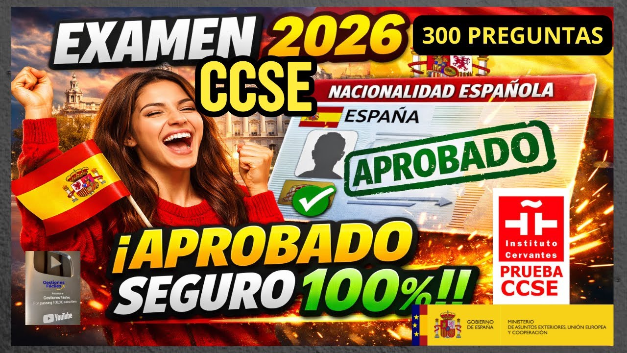 🚀👌𝟑𝟎𝟎 𝗣𝗥𝗘𝗚𝗨𝗡𝗧𝗔𝗦 𝙀𝙭𝙖𝙢𝙚𝙣 𝐂𝐂𝐒𝐄 𝟐𝟎𝟐𝟔 𝐍𝐀𝐂𝐈𝐎𝐍𝐀𝐋𝐈𝐃𝐀𝐃 𝐄𝐒𝐏𝐀𝐍̃𝐎𝐋𝐀📃 [𝐀𝐩𝐫𝐨𝐛𝐚𝐝𝐨 𝐒𝐞𝐠𝐮𝐫𝐨]  #gestionesfaciles #ccse