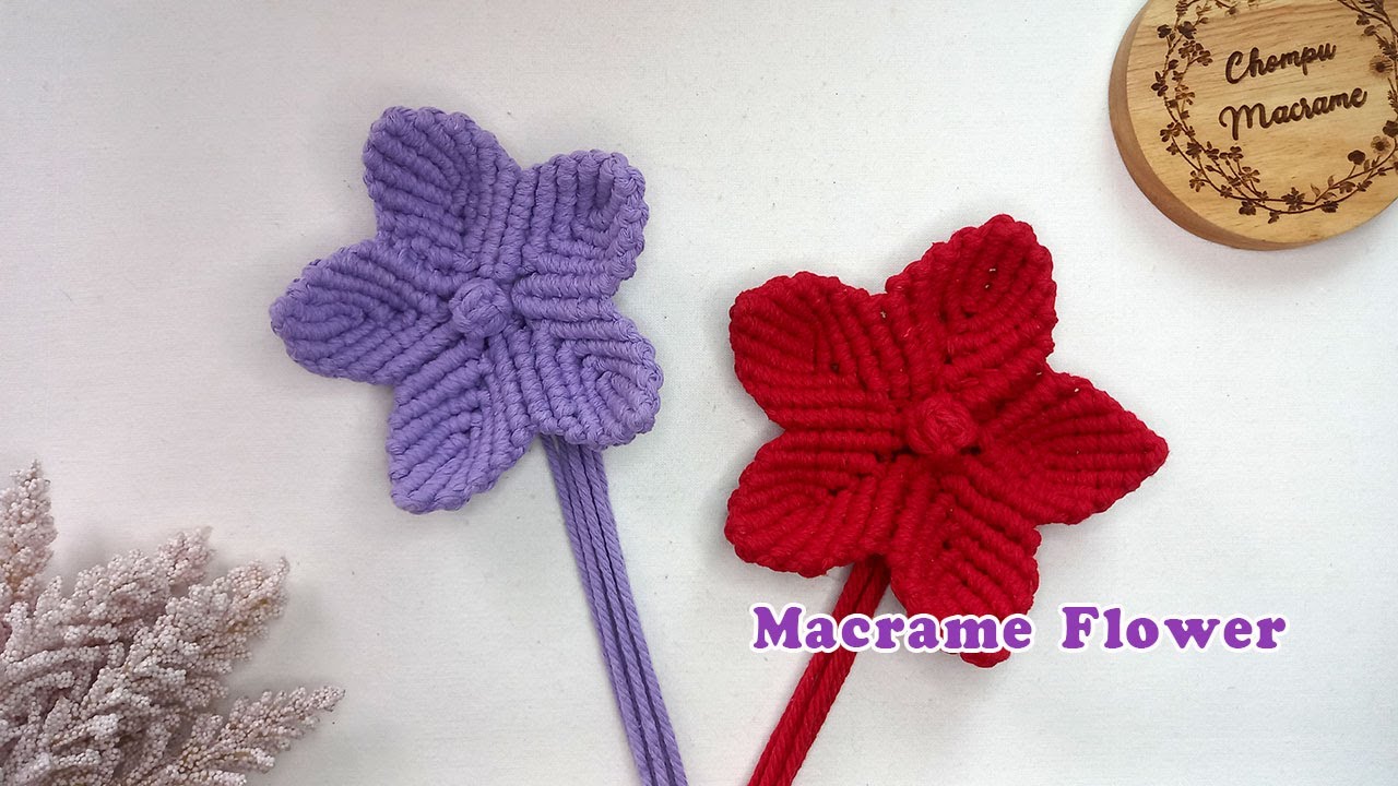 DIY Macrame flower | Step by step | Chompu Macrame