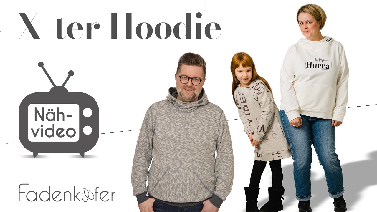 Hoodie nähen, Bauchtasche oder Seitennahttaschen, Anleitung zum Nachnähen, anfängertauglich