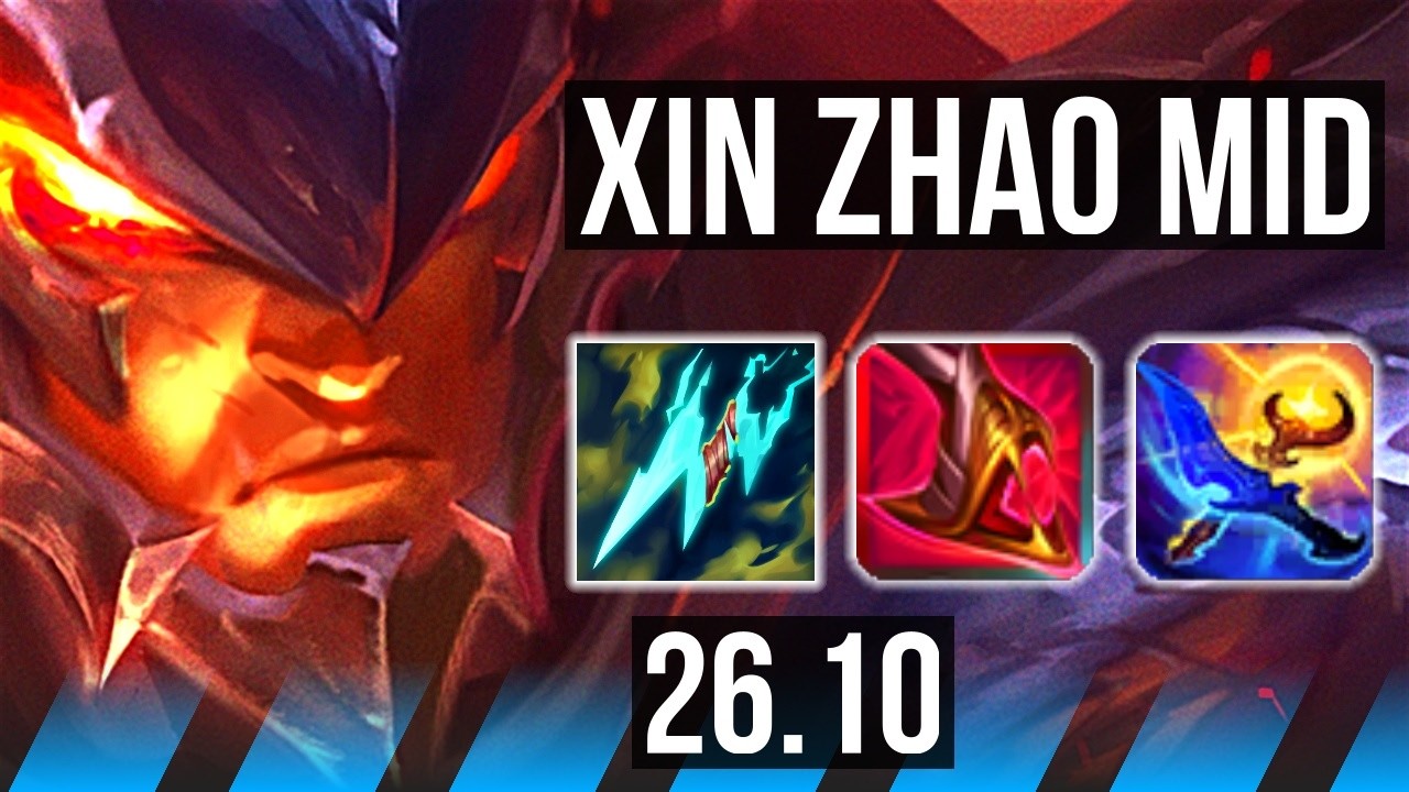 XIN ZHAO vs XERATH (MID) | 41K damage | NA Challenger | 26.10