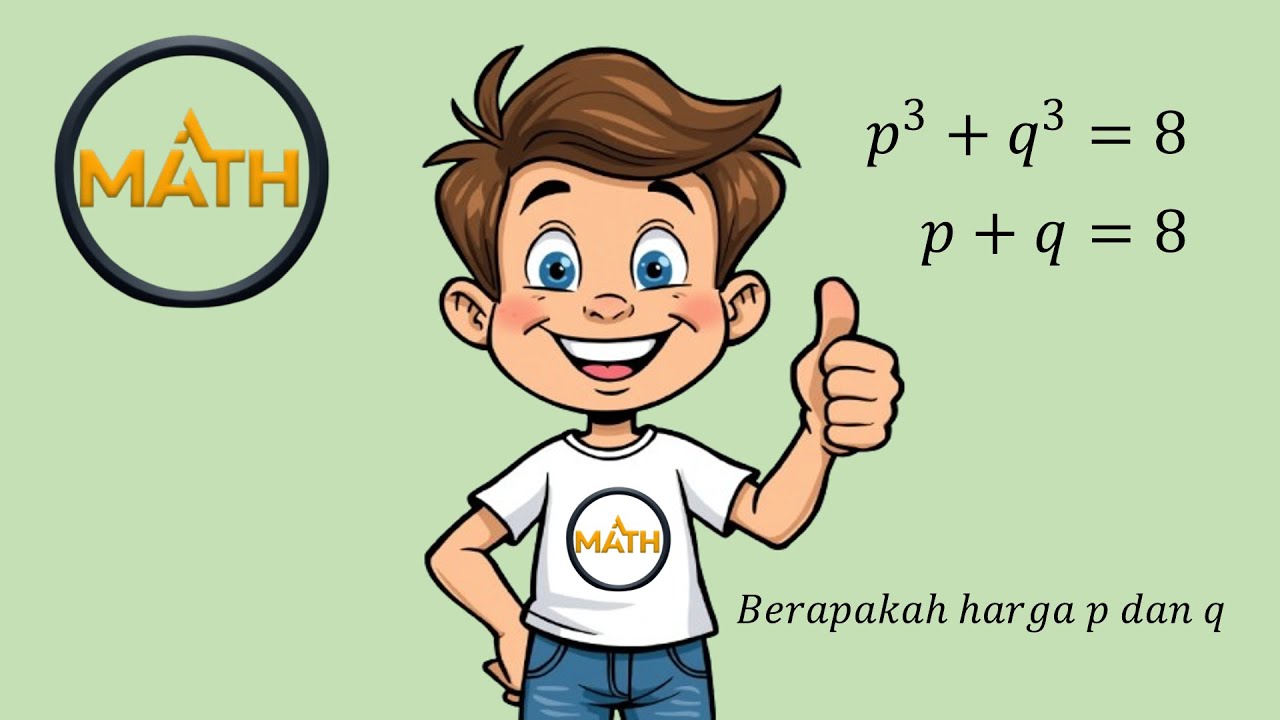 Penyelesaian soal matematika yang sangat bagus. | “p + = 8 dan p^3 + q^3 = 8”.