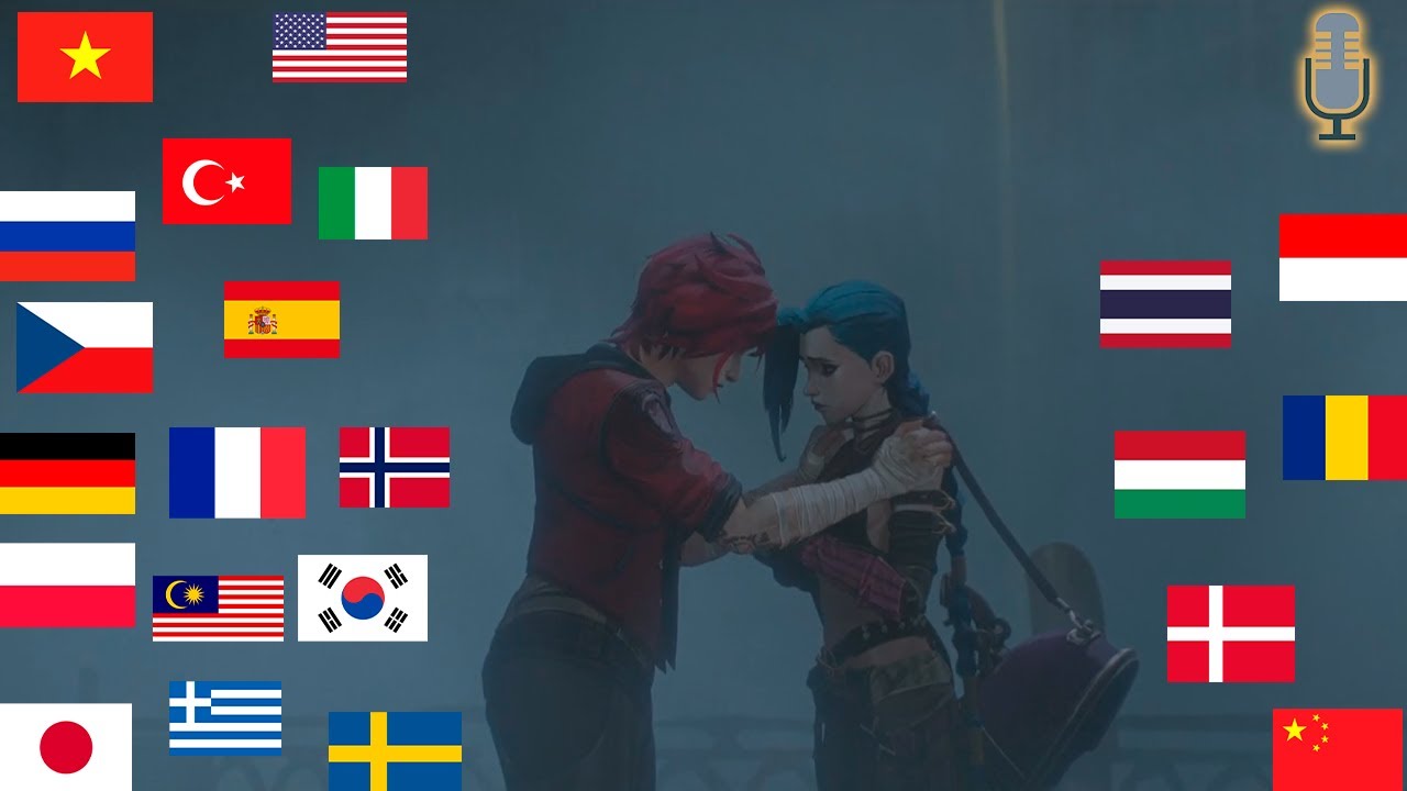Vi and Jinx Reunited Scene in different languages | Arcane | Season 1 Episode 6