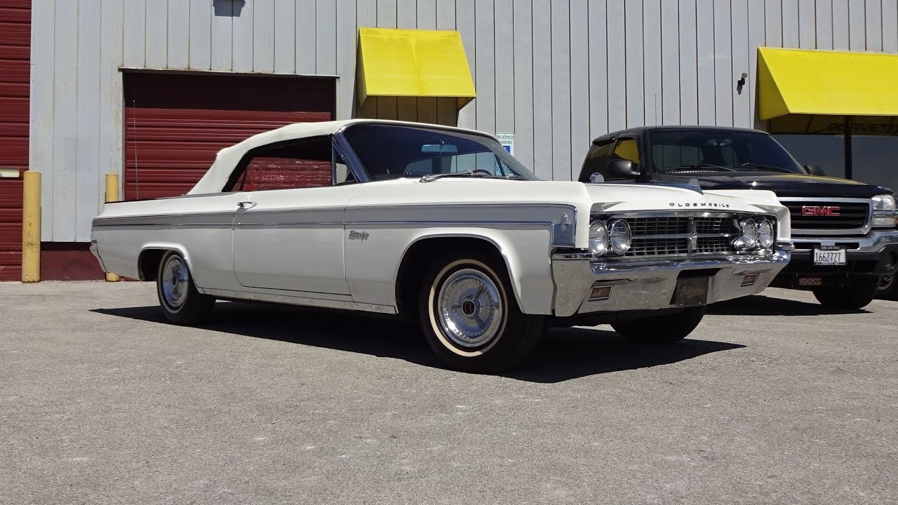 1963 Oldsmobile Starfire Convertible in White & Engine Sound on My Car Story with Lou Costabile