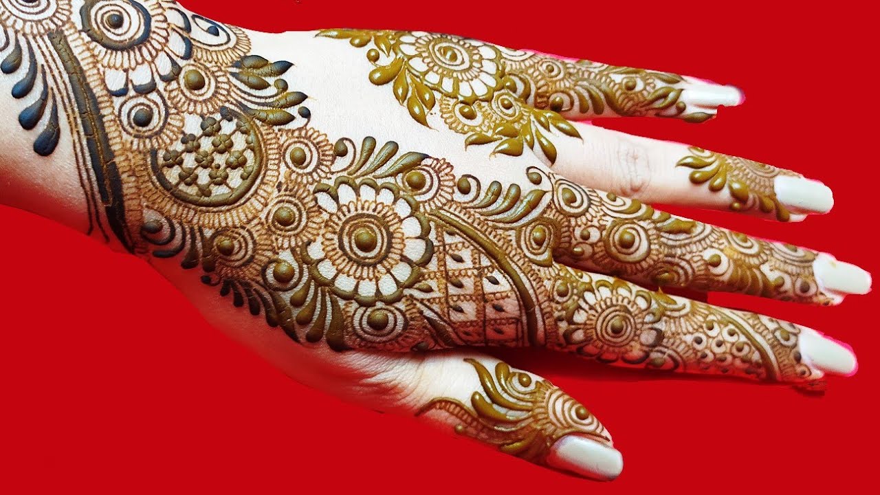 Gulf Style Henna l Modern Touch Dubai Style Mehandi Design l सुंदर आसान मेहंदी डिजाइन l Eid Mehndi