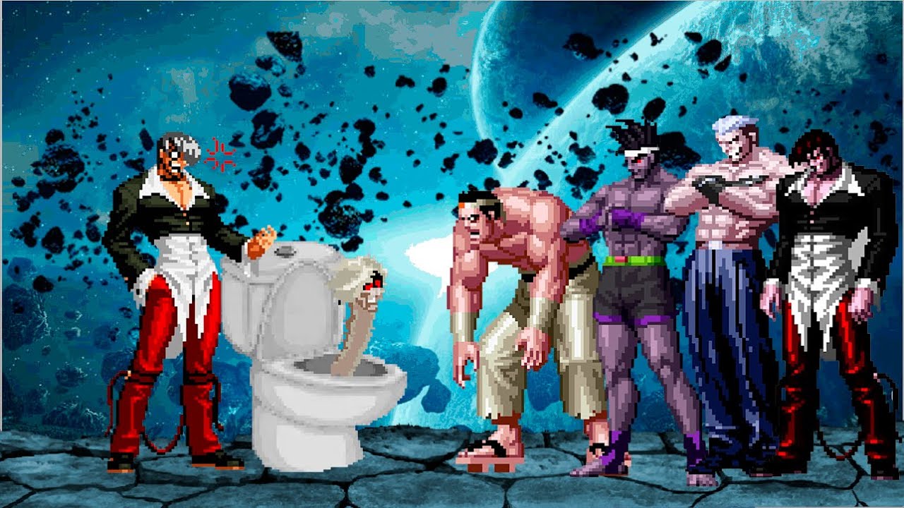 [KOF Mugen] Crazy Iori vs Orochi Team