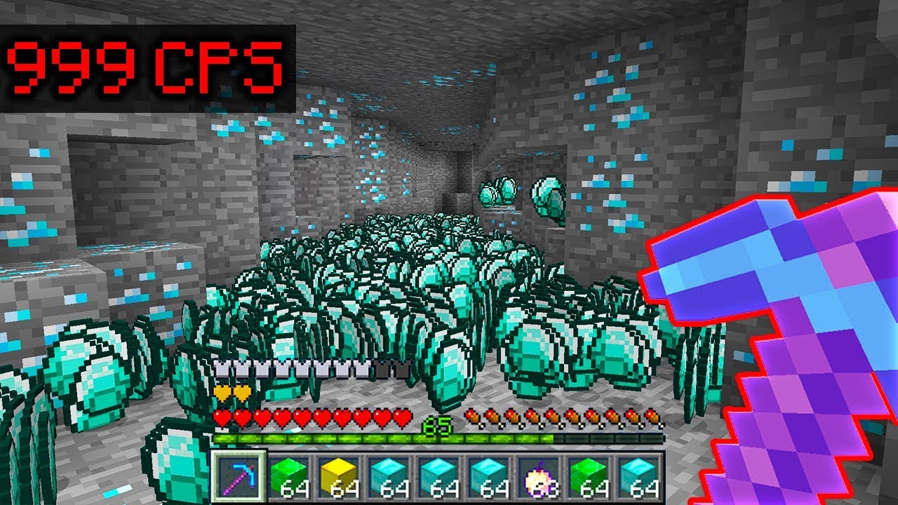 I used Autoclicker + Fortune 1000 in this Minecraft UHC