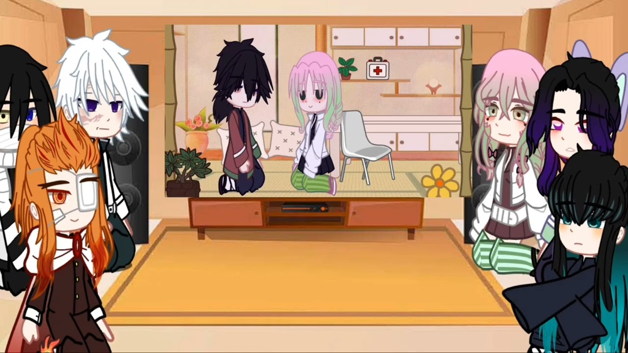 hashira react to teleporting to your childhood trauma || Giyuu ver || Demon slayer/KNY || Gacha club