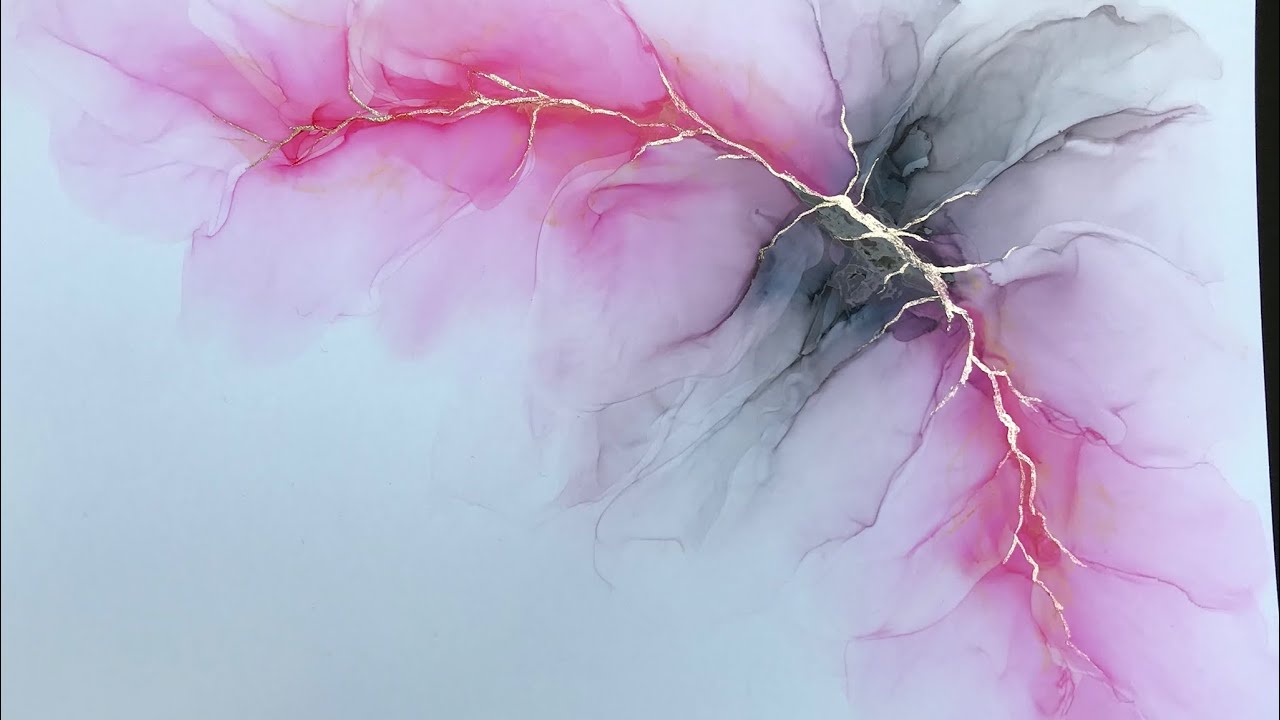 [15] Abstract Wispy Alcohol Ink Art