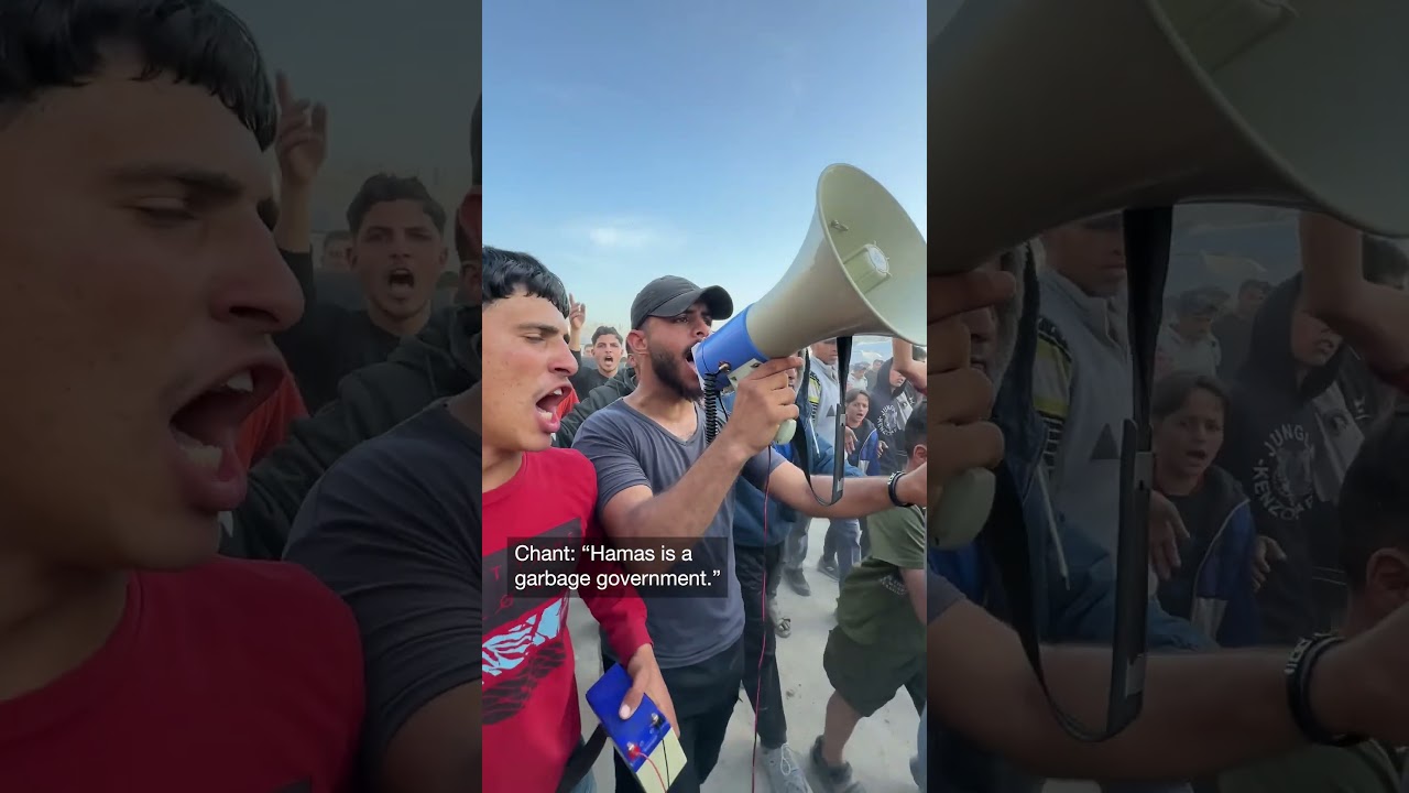 Thousands of Palestinians protest against Hamas