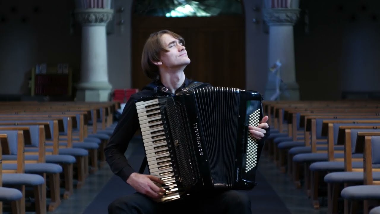 Organ Prelude and Fugue in e minor by J.S.Bach on accordion, BWV 548, Savva Zihs