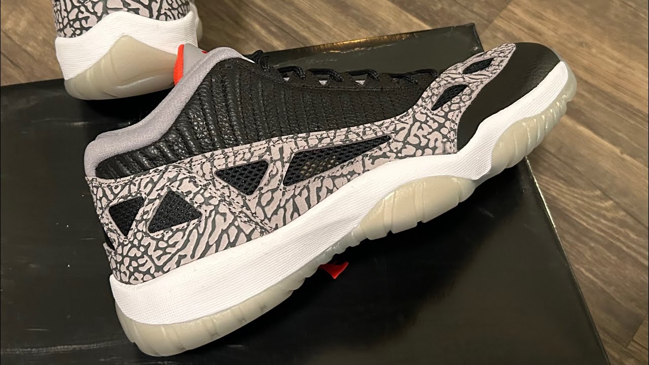 Air Jordan 11 Low IE Retro 2020 Black Cement Grey Fire Red