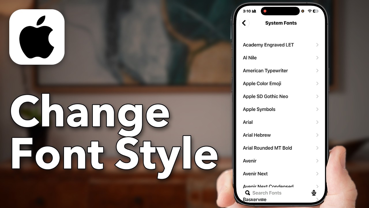 Как изменить стиль шрифта на iPhone