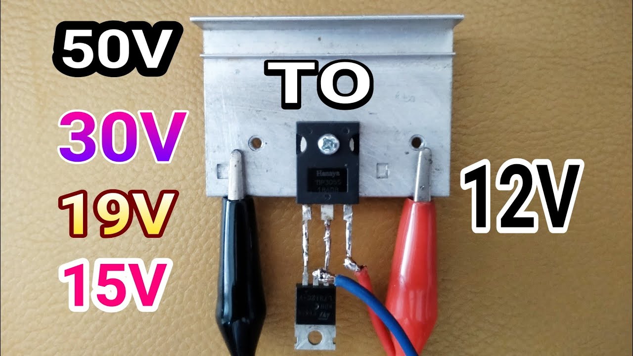 Cara menurunkan tegangan 19V - 20V - 30 - 50V  JADI 12V