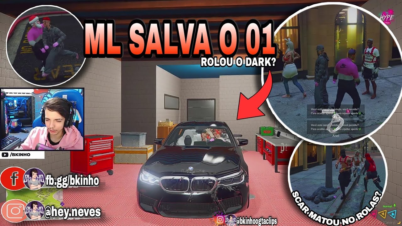 Bkinho CLIPS | RESENHA NO HOSPITAL 01 E ML SAI NO SOCO - ITALIA QUASE PEGA O BK SEM ALIANÇA • GTA RP