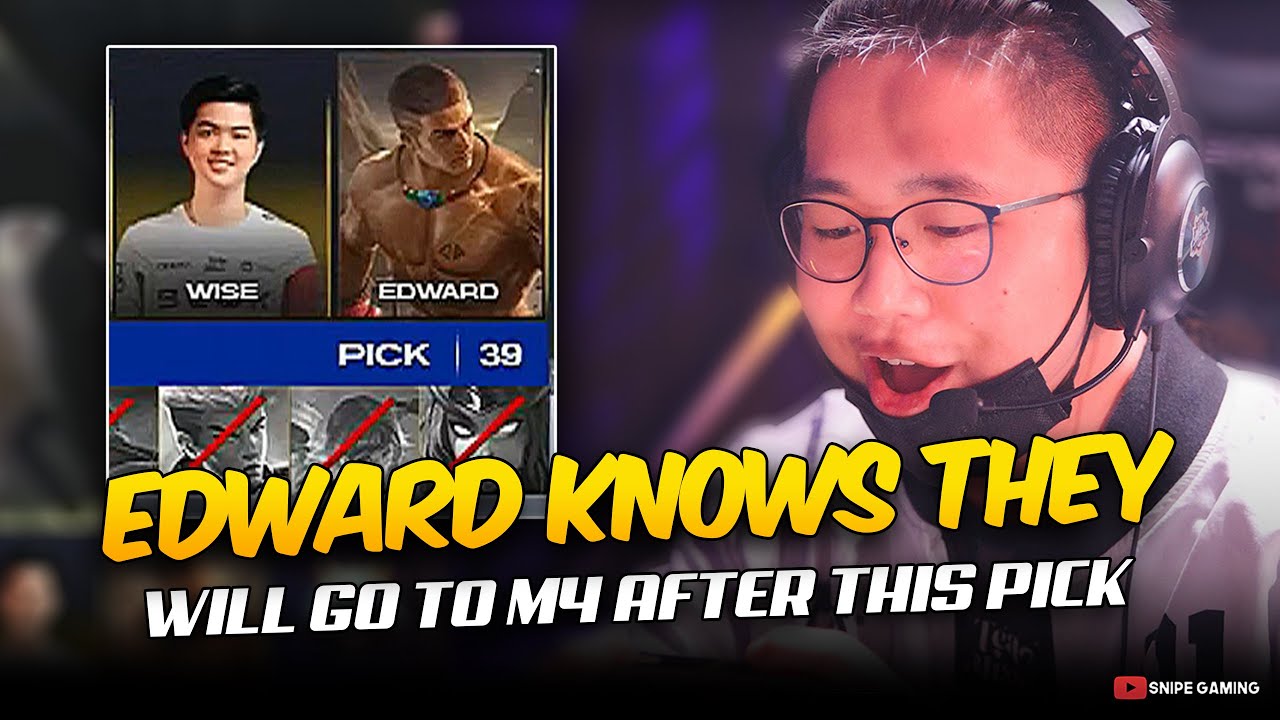 THE SMILE ON EDWARD's FACE AFTER PICKING THIS HERO KNOWING THEY WILL SECURE THE M4 SPOT. . . 😮