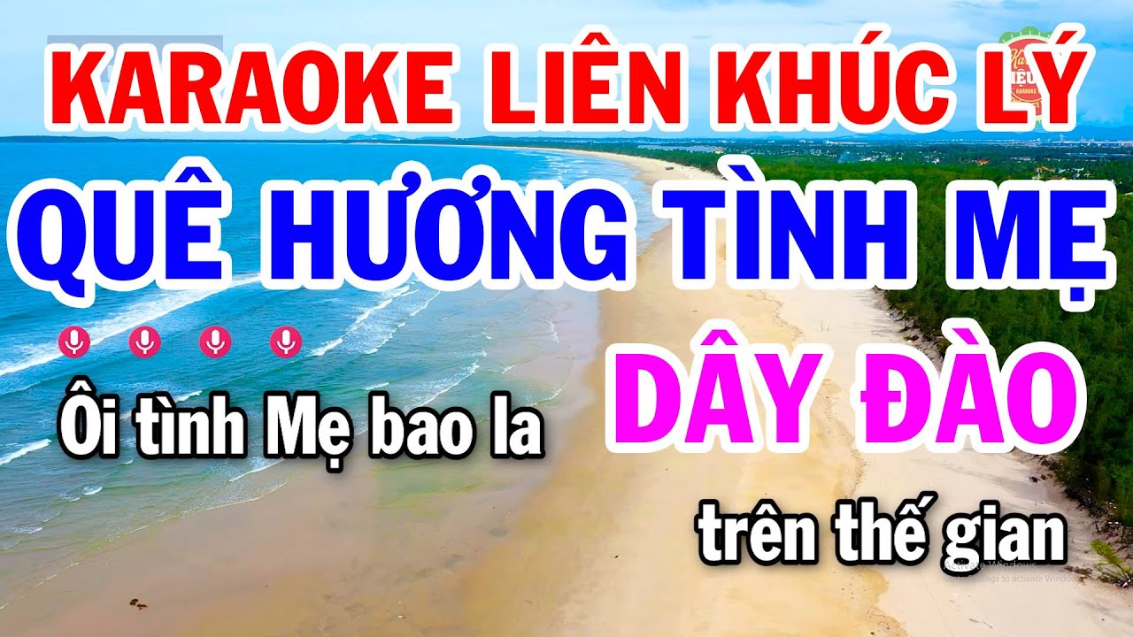 Lk Lý Karaoke - Quê Hương Tình Mẹ - Đoản Khúc Lam Giang - Vọng Kim Lang - Lý Đêm Trăng