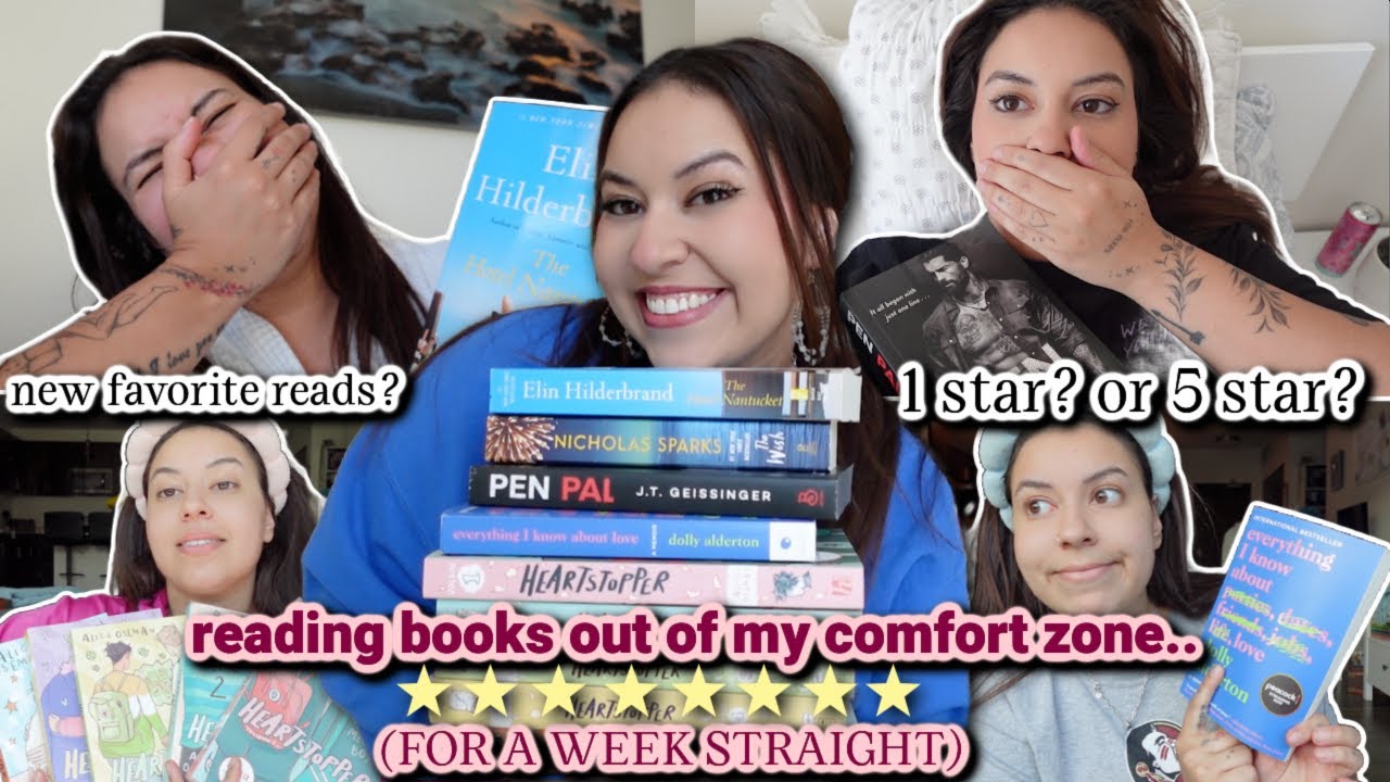 reading books out of my comfort zone for a week (a chaotic nonspoiler vlog)