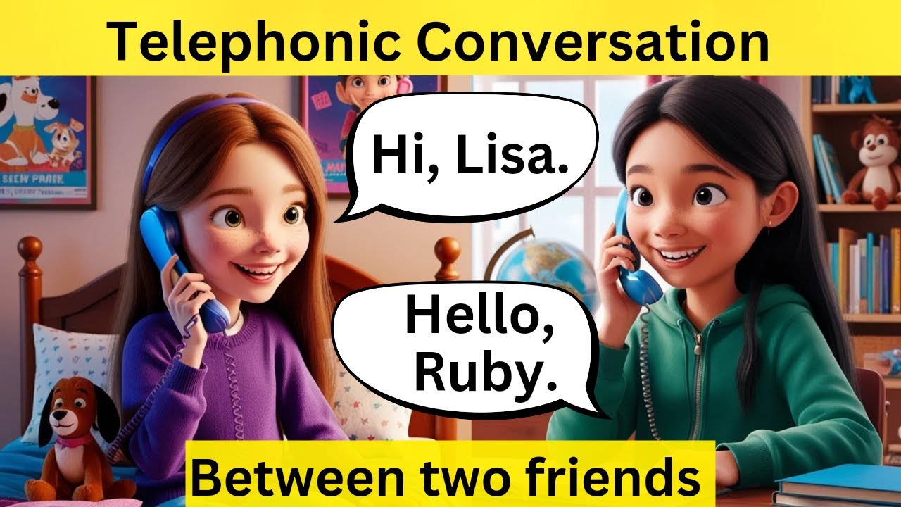 Telephonic Conversation Between Two Friends | Improve Your English Speaking Skills #englishpractice