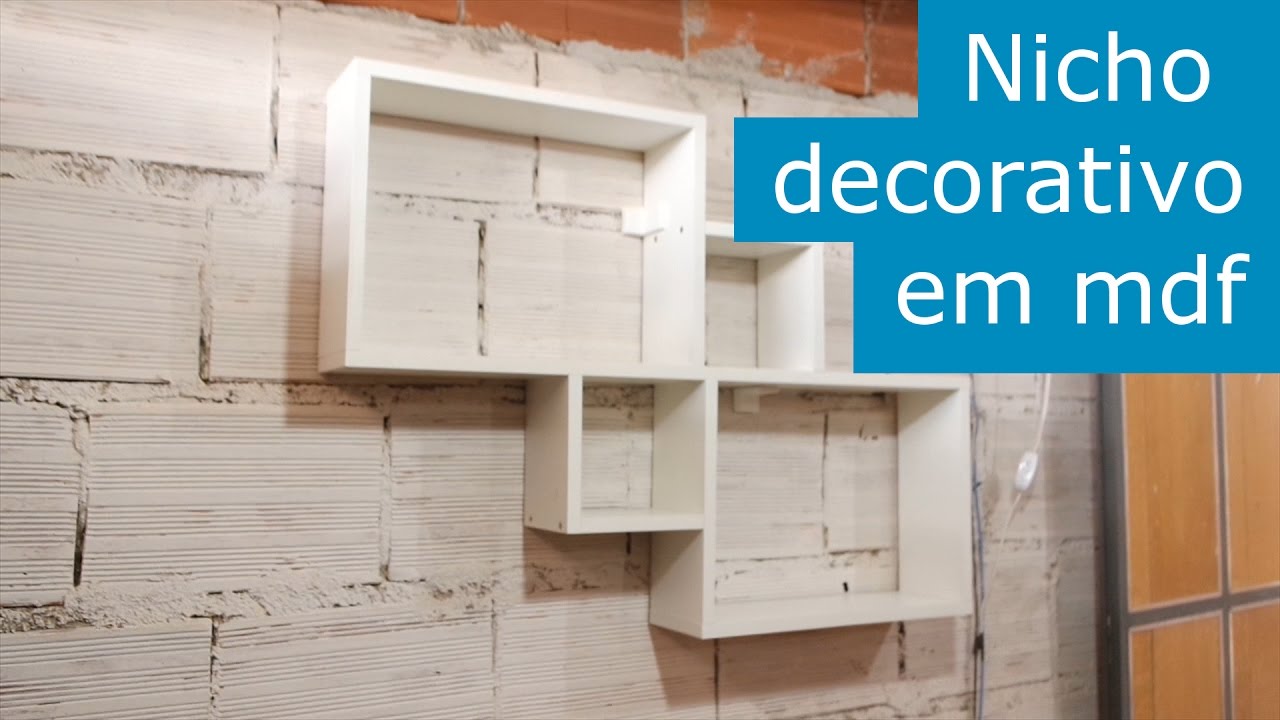 Nicho decorativo com restos de mdf