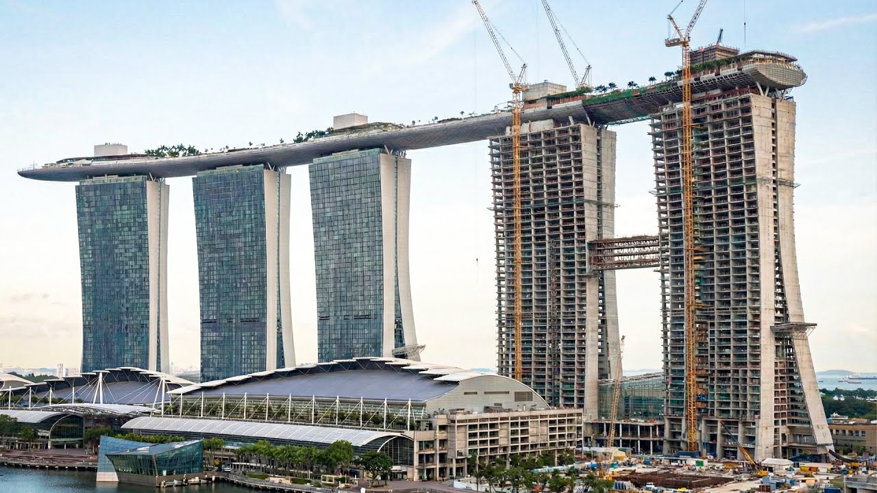 Расширение комплекса Marina Bay Sands в Сингапуре стоимостью 8 миллиардов долларов наконец-то нач...
