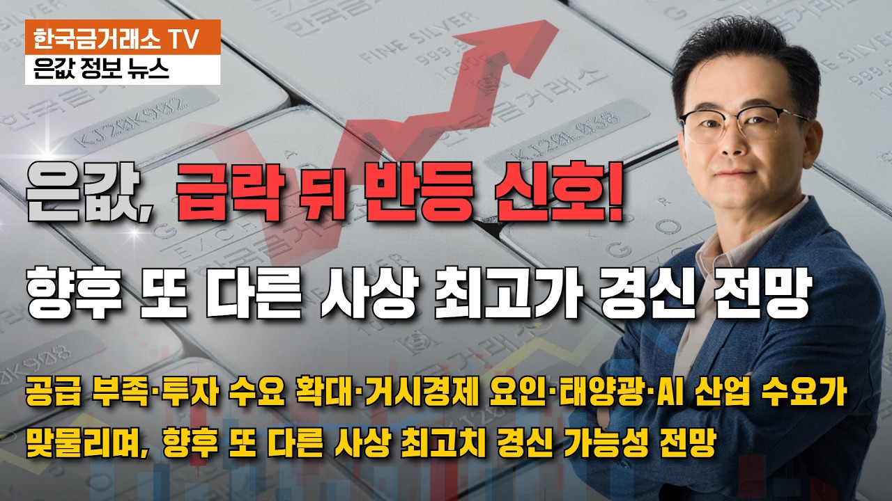 은값, 급락 뒤 반등 신호! 향후 또 다른 사상 최고가 경신 전망