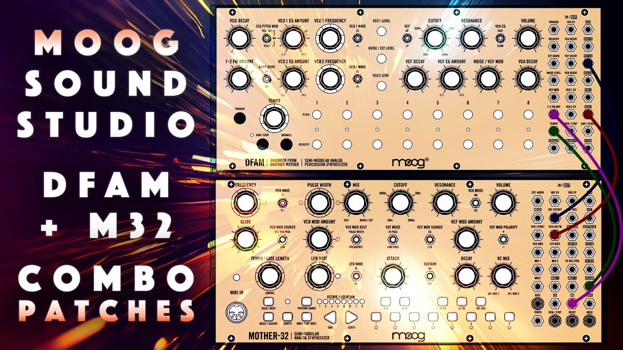 Moog Sound Studio: DFAM + Mother-32. 50 Combo Patches. + Samples. Demo