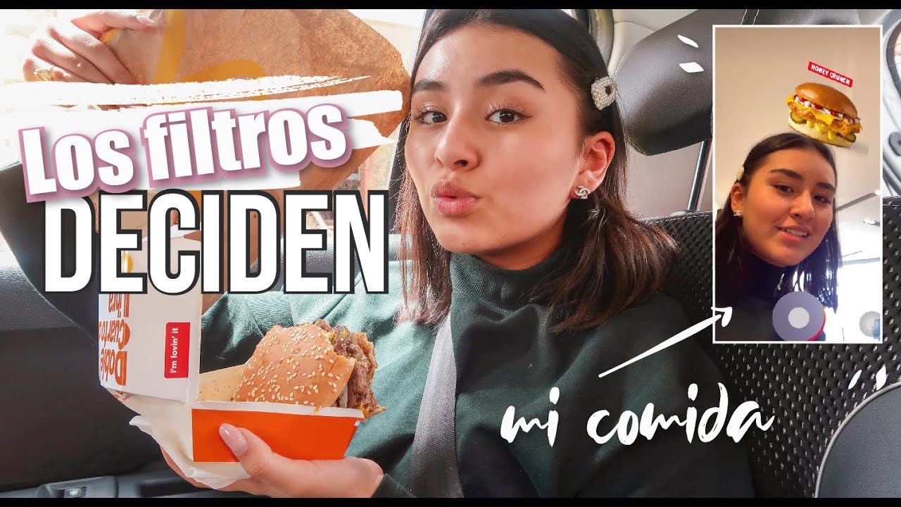 PIDIENDO LO QUE EL FILTRO DE INSTAGRAM DECIDE! Reto de comida  - Sophie