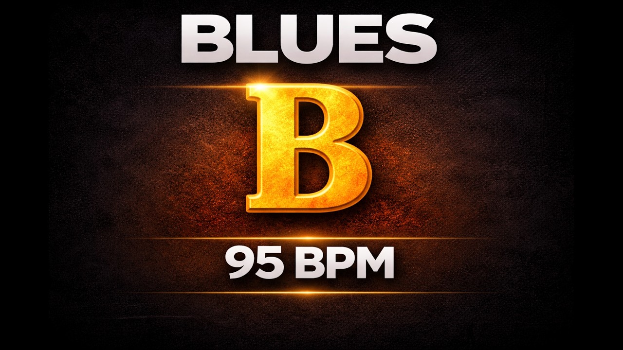 12 Bar Blues Backing Track in B | 95 BPM | Beginner Guitar Practice
