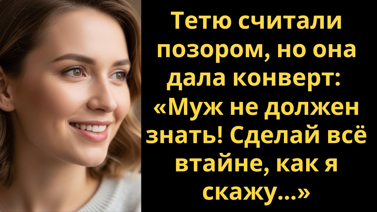 Тетю считали позором, но она дала конверт: «Муж не должен знать! Сделай всё втайне, как я скажу...»