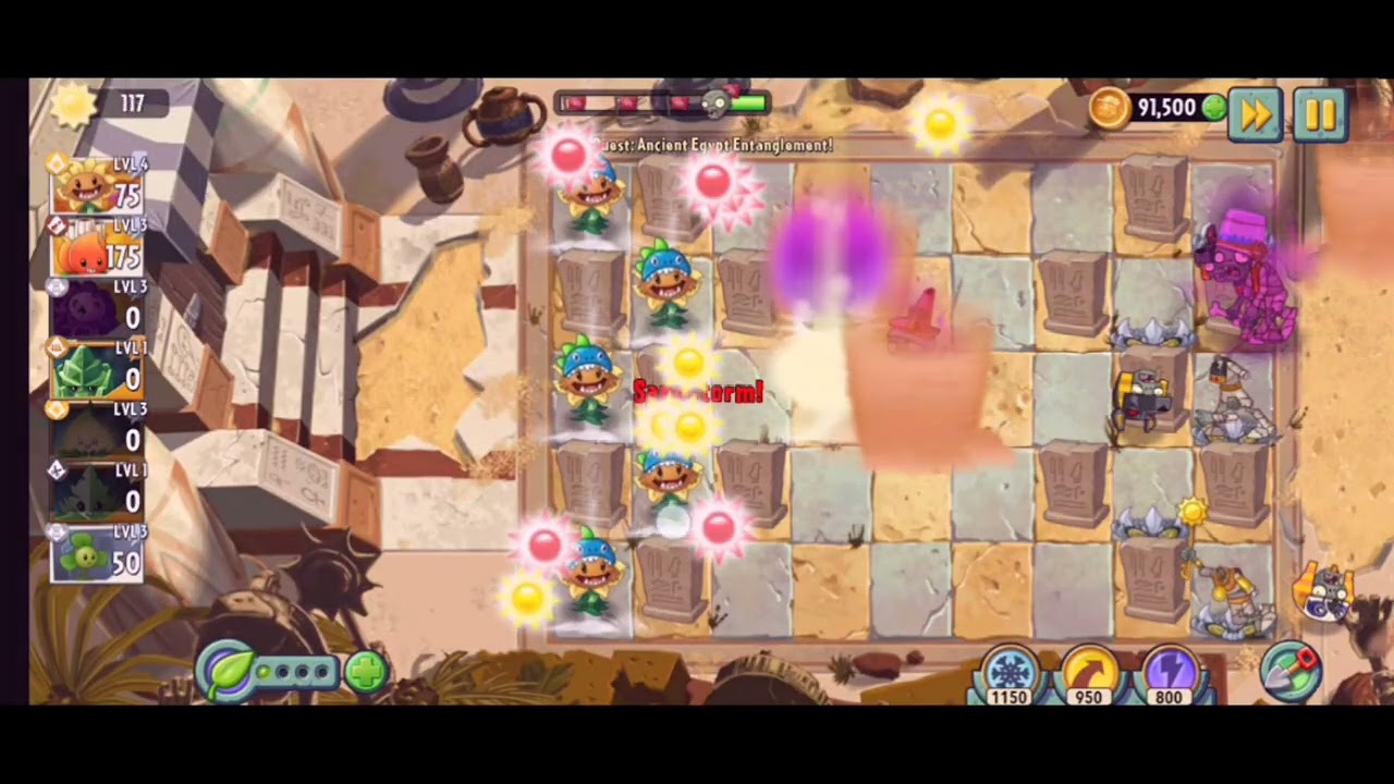 Plants vs Zombies 2 - Extra Hard Ancient Egypt Levels - All Level 1 to Level 8.